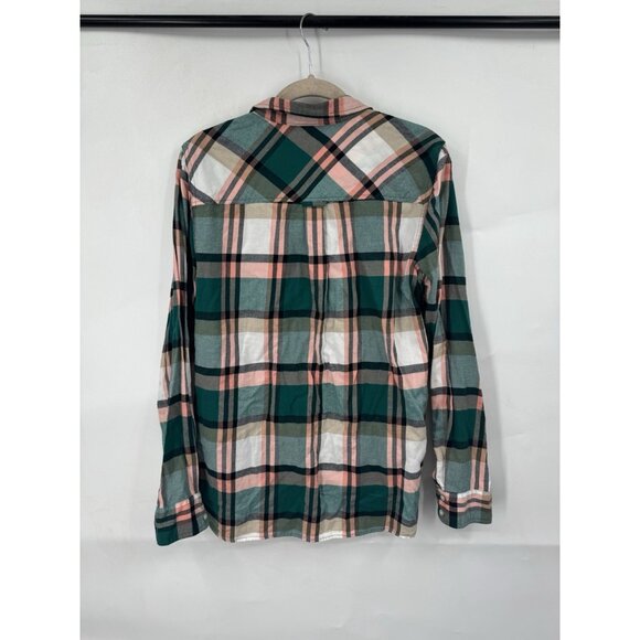 J. Crew Classic Fit Boy Button Front Shirt Women 12 Green Long Sleeve Western - Picture 2 of 8